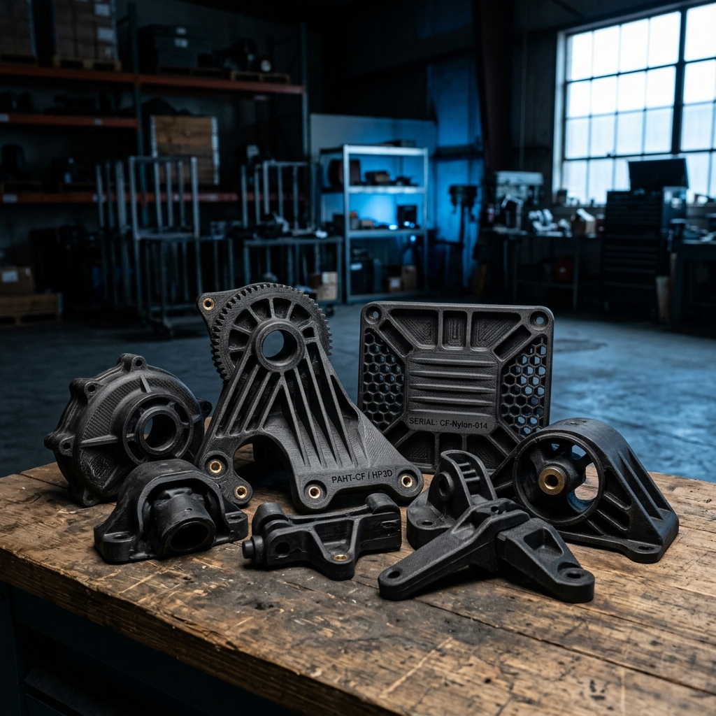 Industrial carbon fiber parts